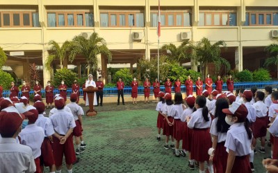 SAMBUTAN HARI PERTAMA SEKOLAH SD SANTO FRANSISKUS III, 10 JULI 2023